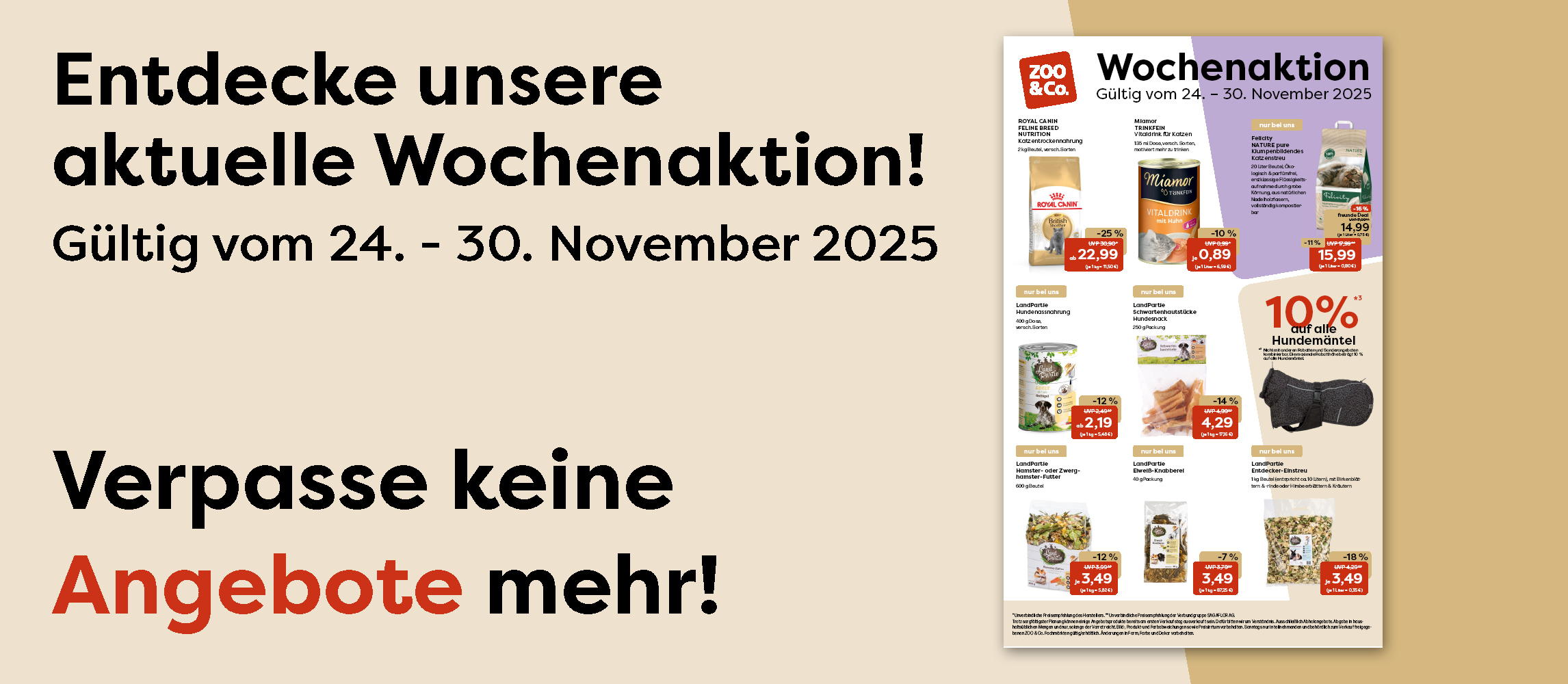 Entdecke unsere aktuelle Wochenaktion vom 24. - 30.11.2025!